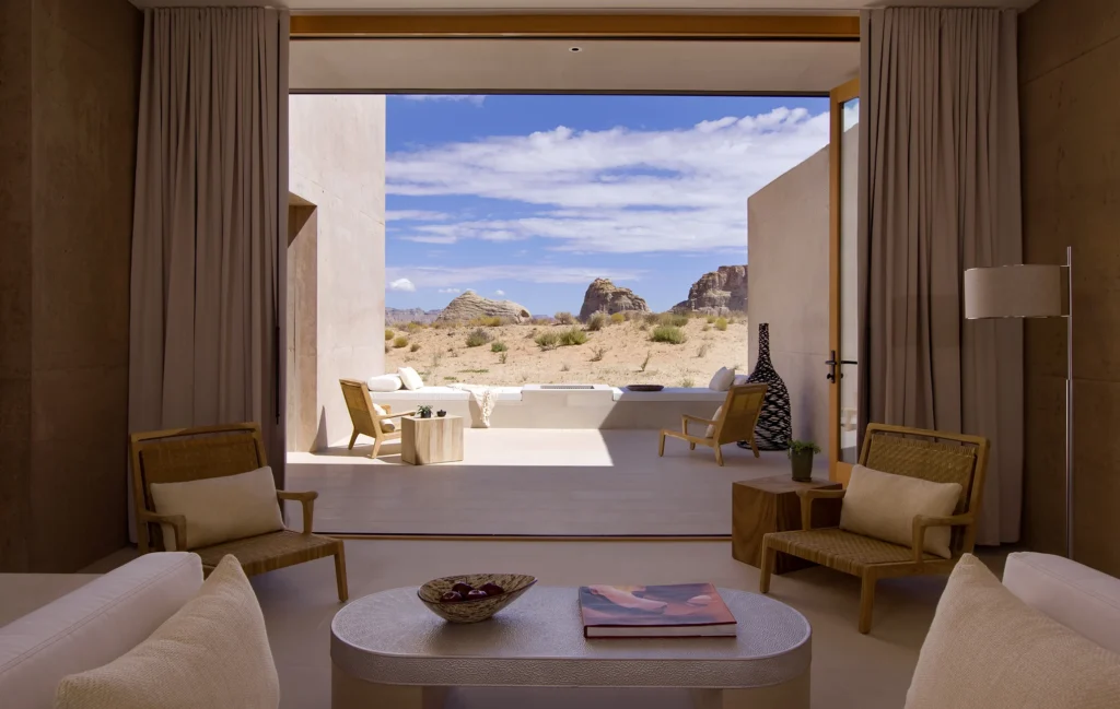 The ultra-luxurious hotel chain Aman participates in Virtuoso with all its hotels. Pictured here is the celebrity-favorite Amangiri in Utah, USA.