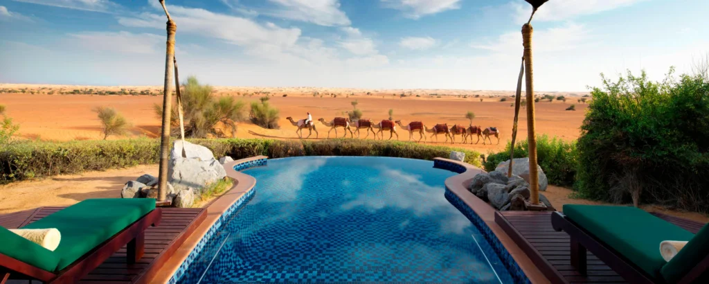 Al Maha is a very unique hotel found within a desert conservation site