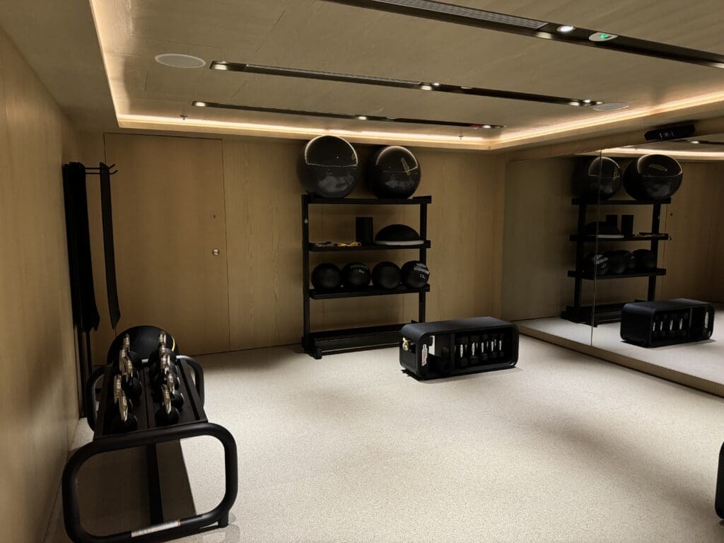 Gym area with free weights